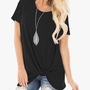 Women's Casual Shirts Twist Knot Tunics Tops -large size- (brand new in package)